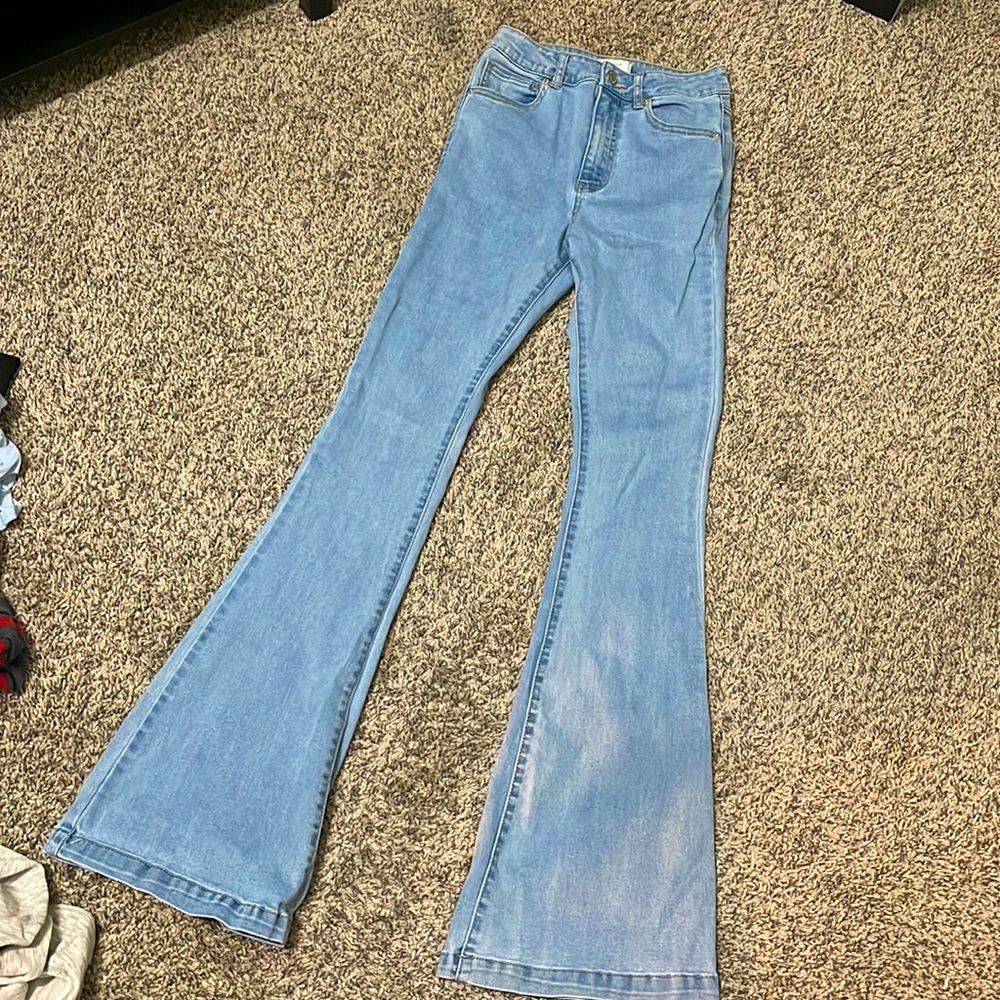 Blue Forever21 Flare Jeans